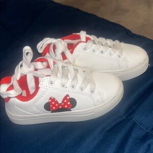 Disney White and Red Minnie Mouse Sneakers